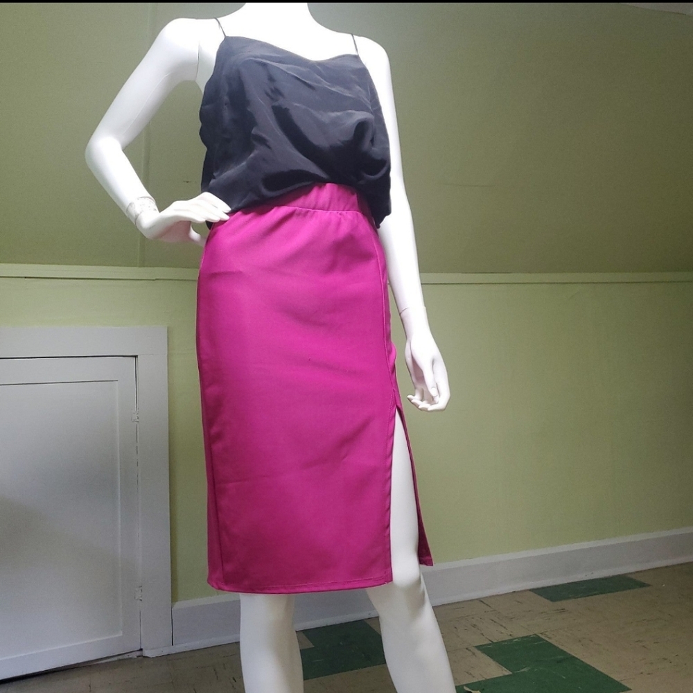 NWOT Hottest Hot Pink Pencil Skirt